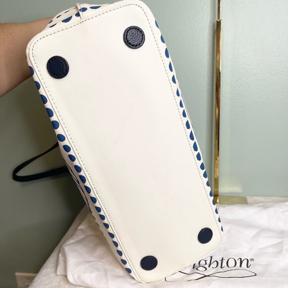 BRIGHTON UNDER THE SEA CANVAS SEAHORSE ANCHOR SCARF NAUTICAL TOTE - Picture 4 of 8